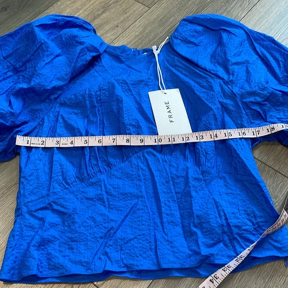 Frame Blue Gathered-Seam Top - Picture 4 of 16